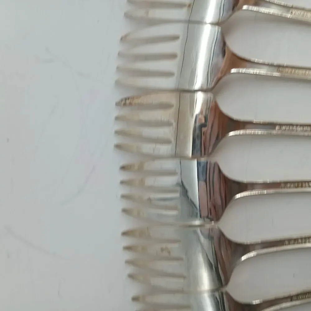 8X SF Rogers Starlight Salad Forks Silverplate International